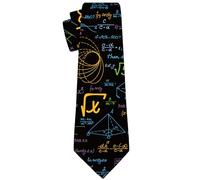 Cubirmin Men's Math Equations Tie Science Teacher Ties Math Formulas Tie for Men Novelty Business Math Ties for Men