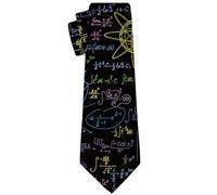 Cubirmin Men's Math Equations Tie Science Teacher Ties Math Formulas Tie for Men Novelty Business Ties for Men