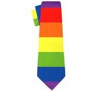 Cubirmin Rainbow Tie for Men Funny Ties Novelty Ties Formal Rainbow Flag Tie for Men, Slim Necktie for Wedding, Business, Party, Anniversary, Rainbow, One Size