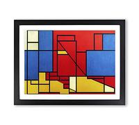 Cubism Art Abstract Vol.1 Framed Print | A2 Black Framed Wall Art | Ready to Hang | Cubist Fantasy Picture | Living Room Bedroom Lounge Office