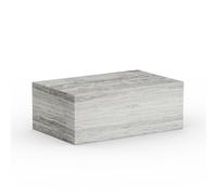 Cubism Coffee Table Large Silver Travertine