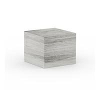 Cubism Coffee Table Small Silver Travertine