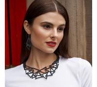 Cubism Geometric Recycled Rubber Necklace