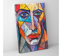 Cubism Wall Art - Picasso Inspired Canvas Print - Cubism, Wall Art on Canvas, Picasso Inspired Portrait, 30cm x 45cm