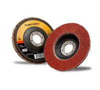 Cubitron II 3M Flap Disc 967A - 80+ Grit Ceramic Precision Shaped Grain - Type 27 Angle Grinder Disc - Metal Grinding - 4.5" x 7/8" Arbor Hole - Pack of 10