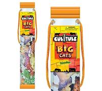 Cubitube - Big Cats from Deluxebase. 7-Piece Safari Life Toys Set, Mini Wild Creatures Figurines with Travel Tube for Small World Learning, Educational Animal Toy Playset for Kids, Ages 3+.