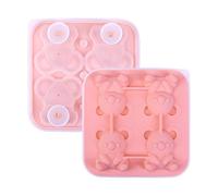 Cuboid Ice Mould,4 Grid Bear-Shaped Whisky Ice Tray - Round Shapes Easy to Demold Household Use for Daily Use Freezer Drinks Food Kitchen Home Snacks