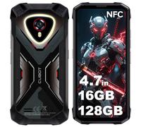 CUBOT Kingkong Mini 4 Rugged Smartphone Android 15, 16GB+128GB/1TB Rugged Mini Phone, 90Hz/4.7'' Display Small Mobile Phones, Camping Light, 48MP Camera, 4700mAh, 4G Dual SIM/Face ID/NFC/IP68