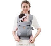 CUBY Baby Carriers for Newborn, Structured Easy Zippers Toddler Wrap Baby Holder Belt, 3-6 Months Plus Size Front Facing &Back Baby Carriers from Newborn, Adjustable Head Neck Support with Head Cover