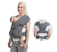 CUBY Baby Wrap Carrier Newborn, Half Buckle Ergonomic Butterfly Back Shape Baby Sling Carrier Adjustable Head Neck Support Kangaroo Front Backpack with Head Cover Toddler Newborn Sling Up to 35LBS