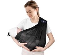 CUBY Breathable Baby Sling Carrier, Summer Baby Essentials for Newborn Quick Dry Air 3D Mesh Fabric Portable Wrap Baby Carrier Adjustable Sling Easy Toddler Carrier for Newborn up to 0-24 Months
