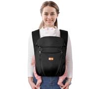 CUBY Front Carriers for Newborn Horizontal Position, Summer Mesh Double Zippers Ergonomic Leg Crotch Protection Baby Carriers from Newborn, Detachable Hood & Reversible Head Support Use to 30 LBS