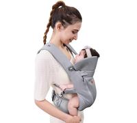 CUBY Front Carriers for Newborn, Summer Easy Double Zippers Toddler Wrap Baby Holder Belt, Front Facing & Back Baby Carriers from Newborn, Adjustable Head Neck Support with Head Cover Use up to 30 LBS