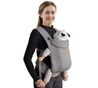 CUBY Toddler Back Carrier, Summer Breathable Zipper Front Carrier for Newborn, Outdoor Facing & Back Baby Carriers from Newborn, Adjustable Head Neck Support with Head Cover Baby Holder Belt Up 30 LBS