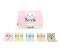 Cucamelon Baby Bonnie Cat Kitten 5 Pairs of Socks 0-12 Months Giftboxed | Socks, Bright and Colourful Novelty Socks, Birthday Gift for Kids, Fun Novelty Gift Idea, Christmas Stocking Filler