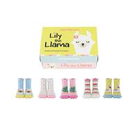 Cucamelon Lily The Llama 5 Pairs of Socks 2-4 Years Toddler Giftboxed