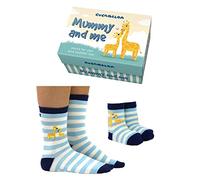 Cucamelon Mama Giraffe Socks for Mother and Child (2 Pairs) - Stocking, blue