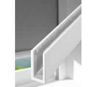 CucCe Blackout Light Blocker Strips Curtain gap blind edge track, roller blackout strip, aluminium alloy U-shaped channel(White)