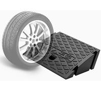 CucCe Driveway Kerb Ramp Wheelchair Threshold Ramp, Plastic Kerb Ramp, Threshold Ramp Mat For Entrances, Front Doors, Courtyards, And Patios(Schwarz,25x40x16cm)
