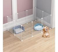 CucCe Large Cats Enclosure Cat Cage - Cat Cage, Playpen Indoor Cat Kennels Cat Enclosure Dog Crates Ferret Cage Dog Crates Easy to Clean(White,111x75x47cm)