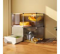 CucCe Large Cats Enclosure Cat Cage Indoor, Cat Enclosure with Litter Box Kitten Cage DIY Pet Playpen Cat House Detachable Metal Wire Kennels Crate(75x49x73cm)
