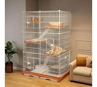 CucCe Large Cats Enclosure Cat Cage Indoor DIY Cat Cages Playpen Cat Enclosure Detachable Metal Pet Crate 1/3/4 Tiers Large Exercise Place Ideal(37.4''x23.6''x69.3'')