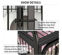 CucCe Large Cats Enclosure Cat Cage Large DIY Cat Enclosure 3 Tier Guinea Pig Cages with Doors and Ladders Small Animals Fence(Schwarz,78x52x101cm)