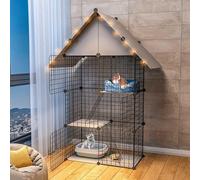 CucCe Large Cats Enclosure Cat Cage Playpen - Cat Cages Indoor Large Ferret Cage Dog Crates for Small Dogs Cat Outdoor Enclosure(75x39x146cm)
