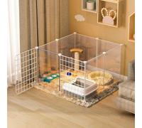 CucCe Large Cats Enclosure Cat Cages - Cat Playpen Pet Playpen with Door Small Animals Cage Enclosure Cage for Small Dogs Ferret Cage(75x75x47cm)