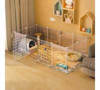 CucCe Large Cats Enclosure Cat Cages - Cat Playpen Pet Playpen with Door Small Animals Cage Enclosure Cage for Small Dogs Ferret Cage(147x75x47cm)