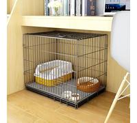 CucCe Large Cats Enclosure Pet Cage Dog Cat Puppy Training Cat Cage Cat Crate Folding Metal Kennel Crate With Tray, Easy to(58x42x50cm)