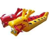 CucCe Outdoor Teamwork Game Toddler Adult Outdoor Party Group Game Inflatable Dragon Boat, Team Building Exercise Activity Game, 1PCS(Yellow,15 seats/L-8.5M)