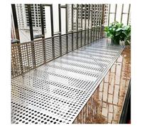 CucCe Perforated Metal Panels Stainless steel perforated mesh plate, metal anti-leakage window mat, stainless steel perforated plate(75x100cm)