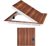CucCe Pipe Inspection Hatch Access Panel Wall Wood Grain, Concealed Hatch Door with Click Open/Close(D,25x25cm/9.8x9.8in)