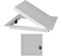 CucCe Pipe Inspection Hatch Access Panel Wall Wood Grain, Concealed Hatch Door with Click Open/Close(F,20x20cm/7.8x7.8in)
