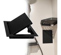 CucCe Pipe Inspection Hatch Shower Wall Access Panel Waterproof, Metal Access Panel Push to Open for Plumbing Wiring Heating Alarm Access(Schwarz,350x350mm/13.7x13.7in)