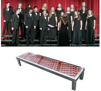 CucCe Portable stage platform Portable choir risers, easy to assemble, ideal for concerts, community events and all kinds of performances(1 Tier)