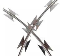 CucCe Razor Wire Fencing Mount Stainless steel razor wire, coiled serpentine mesh, anti-climb fencing, deterrent against cats, foxes and birds (50m)