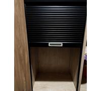CucCe Retractable Cabinet Door Concertina Door Replacement Tambour Kitchen Cabinet Kit，Flexible Sideboard Track Sets Decorative(40x50cm/16x20in)