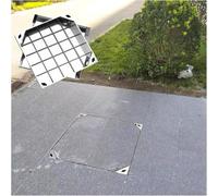 CucCe Square Embedded Manhole Embedded manhole cover and frame,stainless steel invisible manhole cover(5cm,60 * 60cm/23.6 * 23.6in)