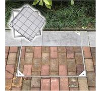 CucCe Square Embedded Manhole Invisible Manhole Cover And Frame, Stainless Steel Recessed Block Paving Manhole Cover,for Patios Garden School(5cm,60 * 60cm/23.6 * 23.6in)