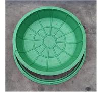 CucCe Square Embedded Manhole Round Resin Manhole Cover for Grass,Invisible Drain Covers Outdoor for Lawn,Courtyard,Green Septic Tank Lid(60cm/23.6in)