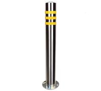 CucCe ZCX Car Parking Space Lock Bollard, Height 750/1000mm High Visibility Stainless Steel Bollards With Reflective Strip Security Bollards For Driveway(114x1000MM)