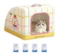 Cuccia Rinfrescante Gatti- Lettto Isolato Portatile Confortevole Con Maniglia | Cuccia Da Interno Canina | Per Randagi Esterno Camera Soggiorno Giardino Cortile Fattoria Patio Balconi