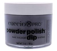 Cuccio Black with Red Glitter Dipping Powder 45g