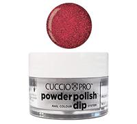Cuccio Dark Red Glitter Dipping Powder 14g