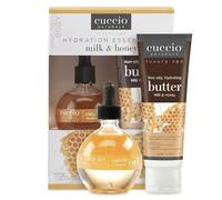 Cuccio Milk and Honey Hydration Essentials, 68ml, Cuticle Oil, and 4oz Butter for Nail Care, Nail Strengthening, Nail Repair, Nail Growth with Jojoba Oil Almond Oi,l and Vitamin E