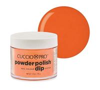 Cuccio Powder Polish - Acrylic Nail Colour Dip System - 45g (1.6oz) Dipping Powder - Carrot Orange