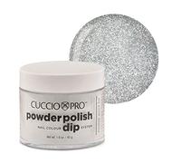 Cuccio Powder Polish - Acrylic Nail Colour Dip System - 45g (1.6oz) Dipping Powder - Platinum Silver Glitter