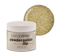 Cuccio Powder Polish - Acrylic Nail Colour Dip System - 45g (1.6oz) Dipping Powder - Rich Gold Glitter